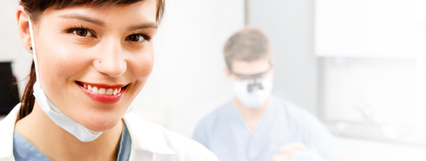 Medical practitioner smiling