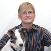 Photo of vet Dr Bennett with dog